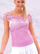 Топ с цветочной кокеткой