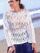 Белый кружевной пуловер