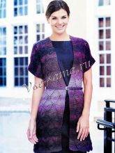 Длинный жакет с короткими рукавами