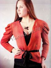 Красный жакет с лентой