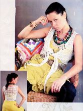 Белый ажурный жилет