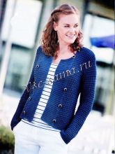 Синий жакет с пуговицами