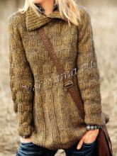 Пуловер с воротником