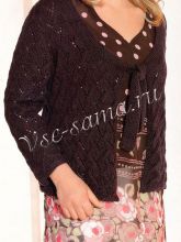 Жакет с завязкой-воротником