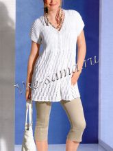 Длинный белый жакетик