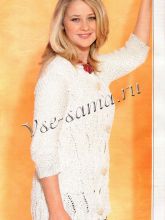 Ажурный жакет с большими пуговицами