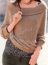 Пончо с рельефной полосой