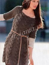 Мини-платье с косами