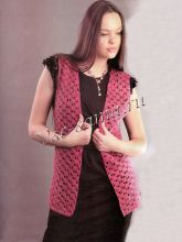 Длинный жилет с узором 