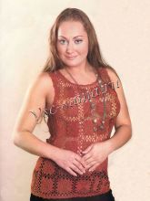 Ажурный топ с геометрическим рисунком