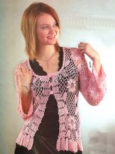 Розовый жакет из мотивов