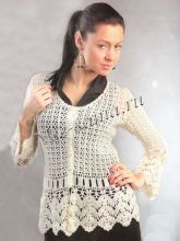 Кремовый жакет с люрексом