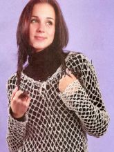 Серый пуловер-сетка