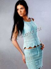 Ажурный комплект - Топ и юбка