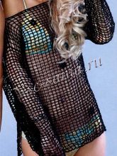 Черная сетка с цветочками