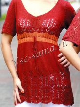 Туника с ажурной отделкой