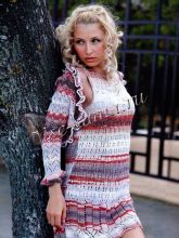 Платье и болеро из секционно окрашенной пряжи