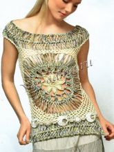 Кружевной топ с цветком