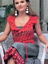 Малиновый топ с запахом