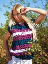 Ажурный топ в полоску