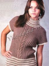 Коричневый топ с косами