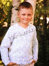 Детский пуловер с V-образным вырезом