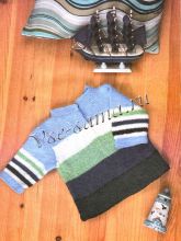 Полосатый пуловер на малыша