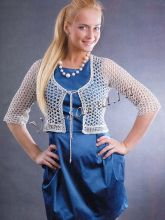 Болеро с сетчатым узором