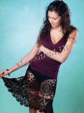 Черная ажурная юбка