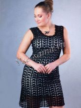 Ажурное черное платье