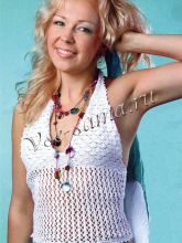 Белый топ с открытой спиной