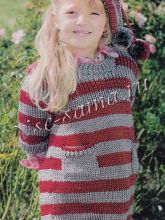 Джемпер и берет - Полосатый дуэт