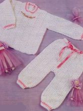 Джемпер и штанишки - белый комплект