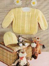 Джемпер с косами и шапочка