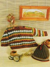 Джемпер в полосочку и шапочка