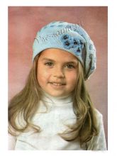 Голубой берет с шнурочком