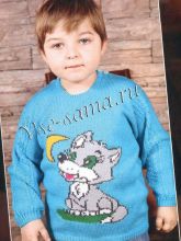 Голубой свитер