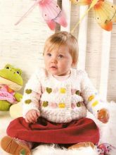 Кофточка для малыша - Сердечки