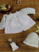 Жакет и шапочка аквамаринового цвета