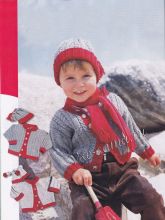 Жакет с косами и шапочка