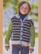 Жакет в полоску с капюшоном