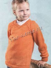 Оранжевый пуловер - Реглан