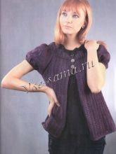 Сиреневый жакет с короткими рукавами