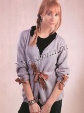 Серый жакет с лентами