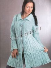 Бирюзовое пальто