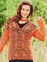 Пуловер с цветочными мотивами