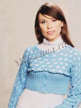 Короткий голубенький жакетик