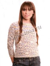 Молодежный меланжевый пуловер