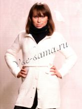 Белый жакет на пуговках