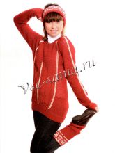 Пуловер, гетры и налобная повязка